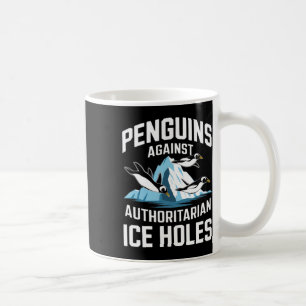 Trump Pinguïns Tegen Autoritaire Ijsgaten Sta Koffiemok