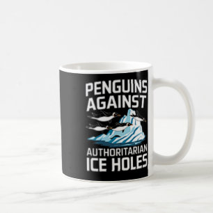 Trump Pinguïns Tegen Autoritaire Ijsgaten Sta Koffiemok