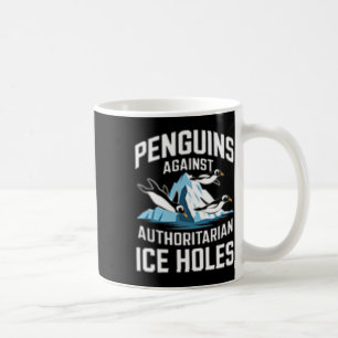 Trump Pinguïns Tegen Autoritaire Ijsgaten Sta Koffiemok
