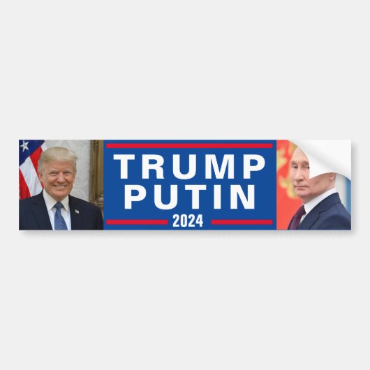 TRUMP/POETIN 2024 Bumpersticker (Voorkant)