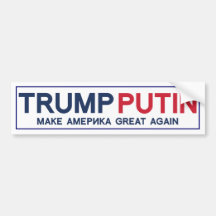 Trump Poetin Make America Great bumper sticker