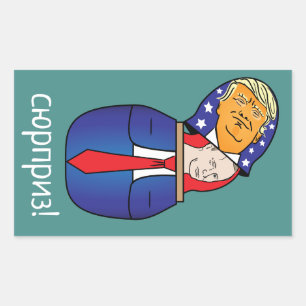 Trump - Poetin Russische pop Rechthoekige Sticker