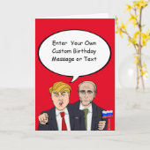 Trump Poetin Verjaardag Kaart - Pas je boodschap a (Gele Bloem)