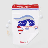 TRUMP POTUS 45-47 Golf Towel Golfhanddoek (Insitu)