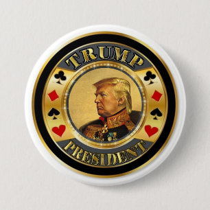 Trump President Casino Chip Ronde Button 7,6 Cm