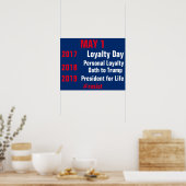 Trump President for Life Resist Perist Protest Poster (Keuken)