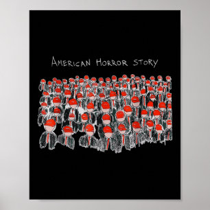 Trump President USA Flag Halloween Horror Story Poster