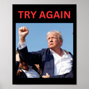 Trump probeer het opnieuw poster