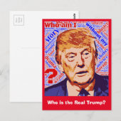 Trump Qui Suis-Je Vraiment Carte postale (Devant / Derrière)