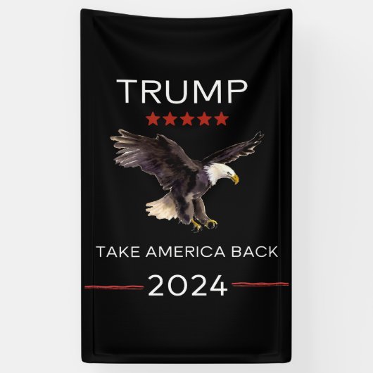 Trump Rally Take America Back 2024 bannière vinyle (Vertical)
