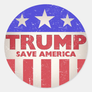 Trump Red Amerika Vintage Retro Nostalgisch Ronde Sticker