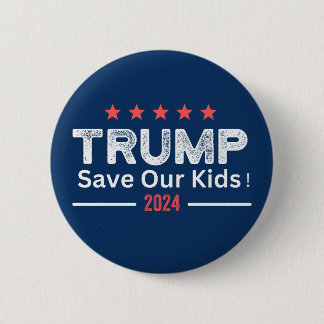 Trump. Red onze Kinder / Verkiezingen 2024 Ronde Button 5,7 Cm
