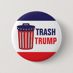 Trump Red, White en Blue Waste kunnen politiek Ronde Button 5,7 Cm