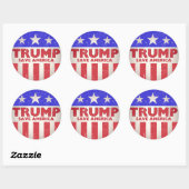 Trump redt Amerikaanse  retro nostalgisch Ronde Sticker (Vel)