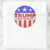 Trump redt Amerikaanse retro nostalgisch Ronde Sticker (Tas)