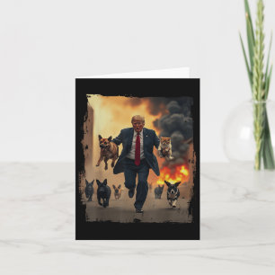 Trump redt honden, grappige Amerikaanse verkiezing Kaart