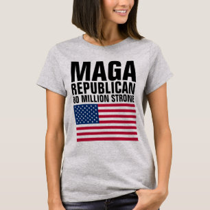 TRUMP RÉPUBLICAIN MAGA 80 MILLIONS DE T-Shirt FORT