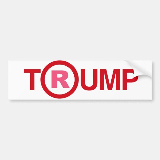 Trump: Republikeinse Bumper. Bumpersticker (Voorkant)