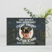 Trump Republikeinse Partij Afstudeer Verloving Tro Kaart (Staand voorkant)