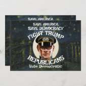 Trump Republikeinse Partij Afstudeer Verloving Tro Kaart (Voorkant / Achterkant)