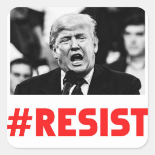 TRUMP RESIST VIERKANTE STICKER