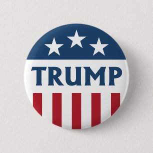 TRUMP Retro Campagne Design Sterren & Strepen Vlag Ronde Button 5,7 Cm