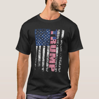 Trump Retro Verontwaardigd Amerikaanse Vlag Ameri T-shirt