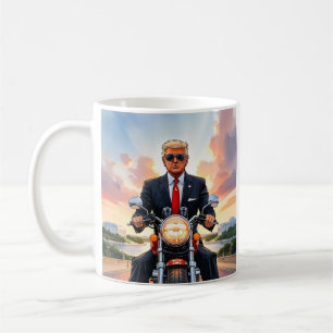 Trump Rijden Motorfiets US Capitol Washington DC Koffiemok