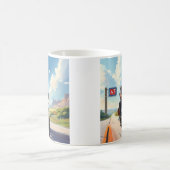 Trump rijdt motorfiets voorbij 47 bord Zuidwest-VS Koffiemok (Center)