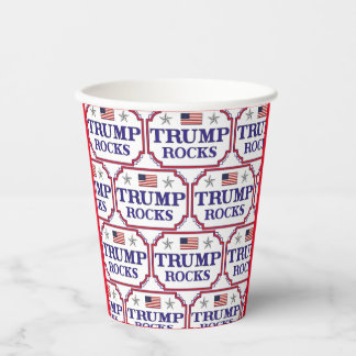 Trump Rocks Paper Cups Papieren Bekers