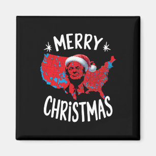 Trump Rode Verkiezingskaart Vrolijk Kerstfeest Tru Magneet