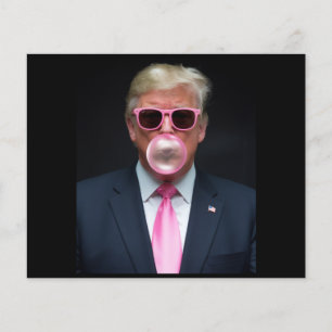 Trump Roze Bubble Gum President 47 USA Flyer