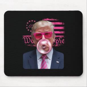 Trump Roze Gles Bubble Gum 4 juli Amerikaanse Vlag Muismat