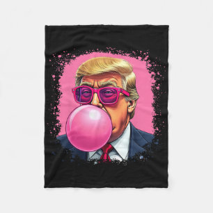 Trump Roze Kauwgom Fleece Deken