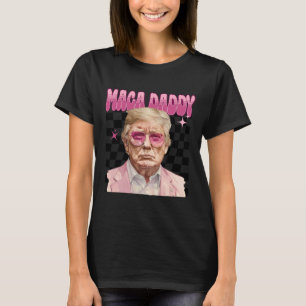 Trump Roze Sungles Maga Daddy Grappig Trump 2024 T-shirt