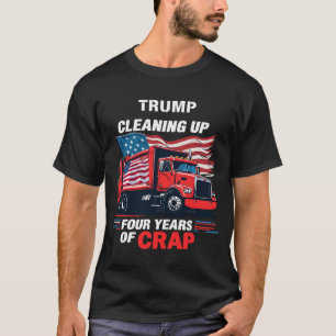 Trump ruimt vier jaar lang troep op t-shirt