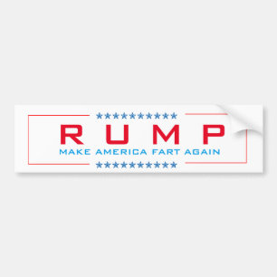 Trump, "Rump" parodie, maak america fart sticker
