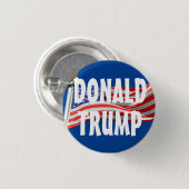 Trump Running for President American Flag Button (Voorkant /achterkant)