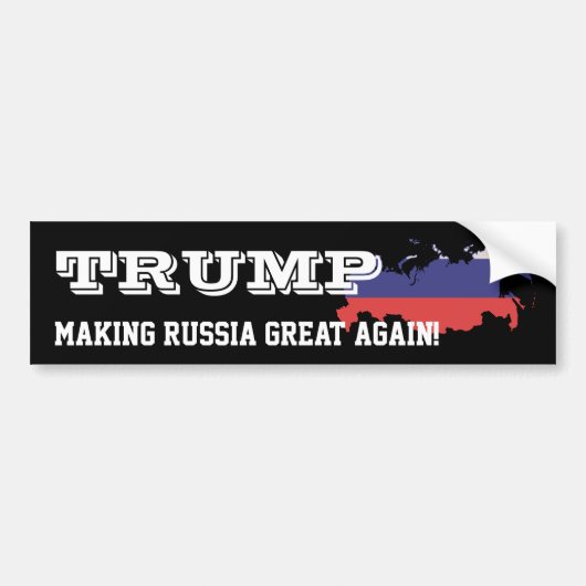 Trump. Rusland weer geweldig maken!" Bumpersticker (Voorkant)