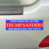 TRUMP SANDERS BUMPERSTICKER (Op auto)