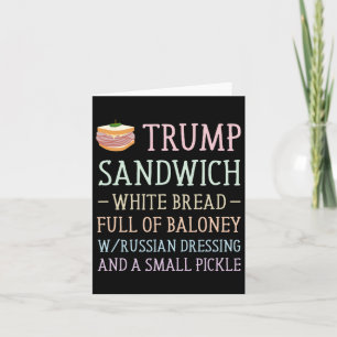 Trump Sandwich teken grappig Kaart