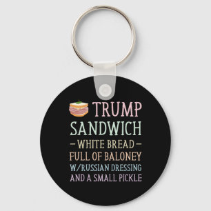 Trump Sandwich teken grappig Sleutelhanger