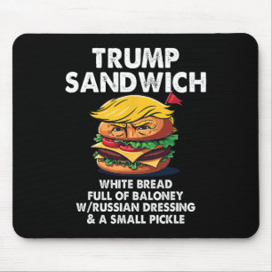 Trump Sandwich Wit Brood Vol Honi Funny Politiek Muismat