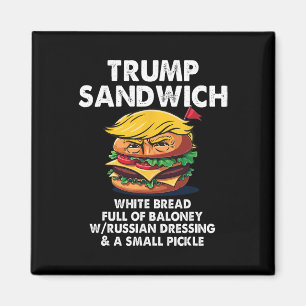 Trump Sandwich Wit Brood Vol Loney Grappige Politi Magneet