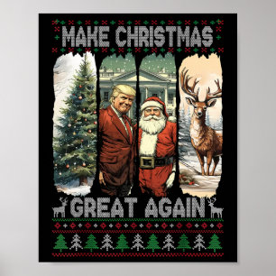 Trump Santa 47e President maakt kerstfeest Poster