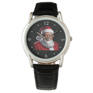Trump Santa Christmas: feestelijk patriottisch ont Horloge