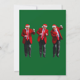 Trump Santa Hat Dance Christmas Green Feestdagenkaart