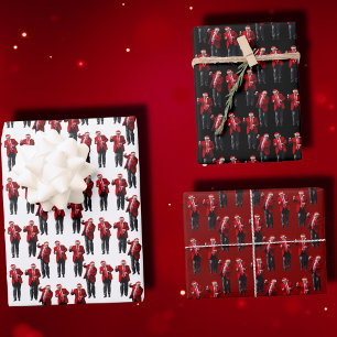 Trump Santa Hat Dance Kerstmis   Trump Dancing Inpakpapier Vel