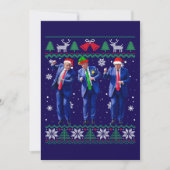 Trump Santa Hat Danse Bleu Carte de Noël (Devant)