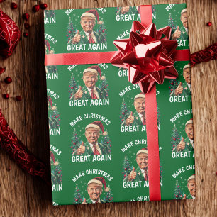 Trump Santa Hat Maak kerst weer geweldig Cadeaupapier